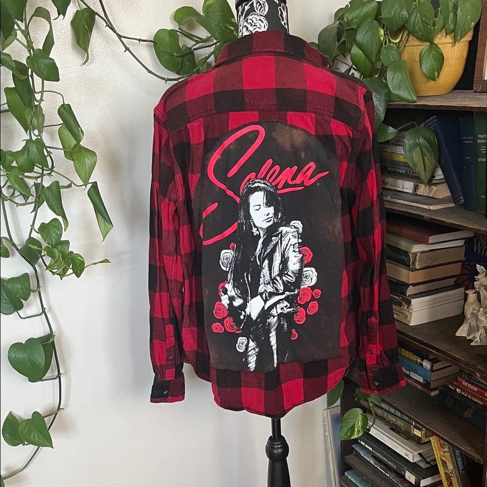 Selena Red and Black Plaid flannel shirt